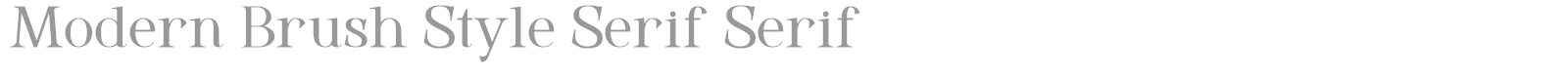 Modern Brush Style Serif font preview